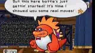 Paper Mario 2 Boss Fight Macho Grubba [upl. by Haney]