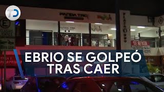 Ebrio cayó en bar y se golpeó la cabeza [upl. by Yared]