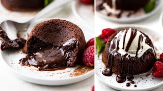 Easy Chocolate Molten Lava Cakes [upl. by Jaela104]