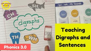 Digraphs and Sentences  sh ch th ph wh Consonant Digraphs [upl. by Milurd]