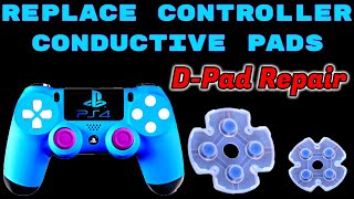 HOW TO REPLACE BROKEN DPAD BUTTONS PS4 CONTROLLER RUBBER PAD REPAIR [upl. by Kciregor]