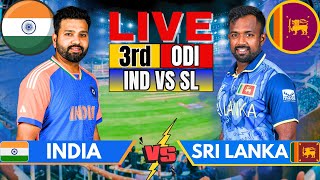 India vs Sri Lanka 3rd ODI Live Match Score amp Commentary  IND vs SL Cricket match Today 2nd Inning [upl. by Laitselec]