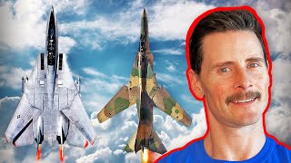 F14 vs MIG23 Real World Dogfight  Thunderbird Fighter Pilot Reacts [upl. by Yelnik548]