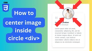 How to center image inside circle div [upl. by Boone]