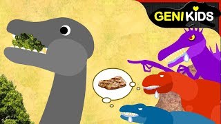 ▶Geni Dino Movie◀ 16 DINOSAURS Wanna be Hervibore  Dinosaurs Short Cartoon ★ GeniAdventure [upl. by Towney]