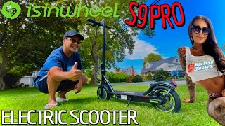 ISINWHEEL 350W BRUSHLESS 19MPH 19 MILE RANGE ELECTRIC BLUETOOTH APP FOLDABLE ESCOOTER WLED LIGHTS [upl. by Yacov635]