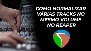 Como NORMALIZAR VÁRIAS TRACKS no mesmo volume no REAPER [upl. by Eisset]