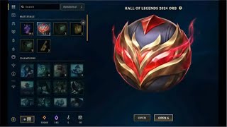 6 Hall of Legends 2024 Orb5 Masterwork5 Hextech Chest amp Reroll Skin Opening [upl. by Izmar]