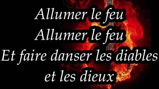 Allumer Le Feu  Johnny Hallyday  Paroles  Lyrics [upl. by Kerry]