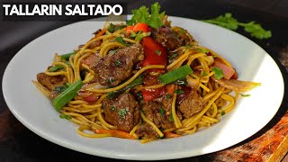 Así preparo mi Tallarin Saltado Peruano en un Toque  Cocina Fácil [upl. by Ahtilat755]