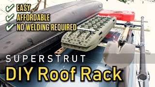 Easy Inexpensive DIY Roof Rack using SuperstrutUnistrut [upl. by Yadseut849]