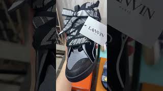 Unboxing Look Brand LANVIN Men Shoes For High End Quality [upl. by Ycak]