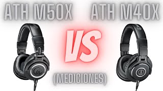 AURICULARES AUDIOTECHNICA🎧 M50X VS M40X 🎧MEDICIONES Y COMPARACIÓN [upl. by Arahk154]