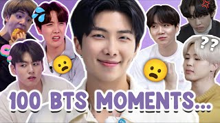 100 ICONIC MOMENTS in the HISTORY of BTS [upl. by Lleuqram]