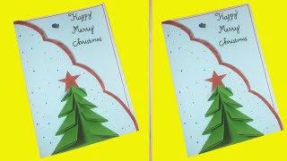 Christmas greeting card making ideas  How to make Christmas card  DIY Christmas Card 2024 [upl. by Nnayrrehs]