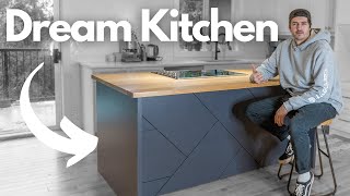 Building The Classiest Kitchen Island In The World  How To  Oak Countertop  Geo Backpanel [upl. by Uke]