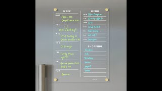 Clear acrylic fridge calendar install [upl. by Holms597]