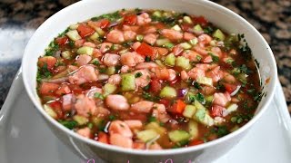 CÓMO HACER CEVICHE DE CAMARÓN  Vicky Receta Facil [upl. by Ahcim]