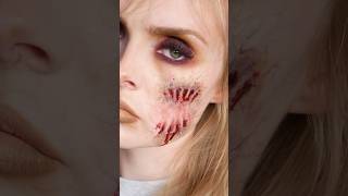 zombie bite makeup 🦷 31daysofhalloweenmakeup halloween halloweenmakeuplook [upl. by Eirallih]