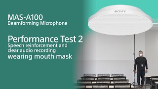 Sony  MASA100 Beamforming Microphone  Performance Test 2 wearing Mouth Mask [upl. by Nallek]