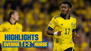 Highlights Sverige  Norge 12  Nations League  Elanga gör mål [upl. by Sucramad]