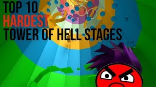 Roblox  Top 10 HARDEST Tower of Hell stages in my opinion [upl. by Otanod]