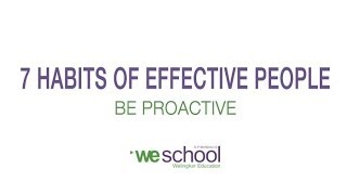 7 Habits of Effective People  Be Proactive  Welingkars WE School [upl. by Deaner]