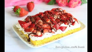 Hai 1 uovo e fragole fresche Prepara questa deliziosa e veloce TORTA furba alle fragole e panna [upl. by Mowbray]