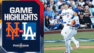 Mets vs Dodgers NLCS Game 1 Highlights 101324  MLB Highlights [upl. by Aelam]