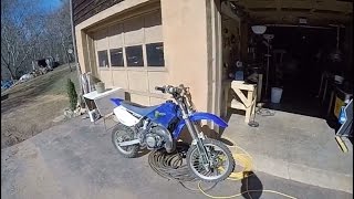 riding the Yamaha YZ 85 dirt bike [upl. by Aldin114]