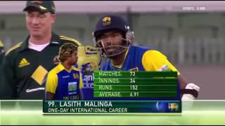 Lasith Malinga Incredible innings  best match in historylasith malinga batting incredible [upl. by Nirahs575]