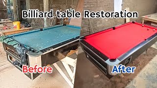 Billiard Table Restoration  Pool table Service [upl. by Orestes713]