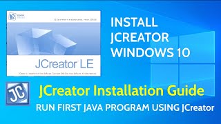 How to Download and Install JCreator  Run First Java Program [upl. by Marpet]