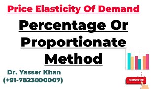 Elasricity Of Demand  Percentage Method  Proportionate Method  Methods To Measure Price Elasticit [upl. by Abbate806]