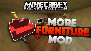 MORE FURNITURE IN MCPE  More Furniture Mod 0131  Minecraft PE Pocket Edition [upl. by Ziana303]