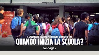 Quando inizia la scuola Ecco il calendario con le date e le festività Regione per Regione [upl. by Rinna]