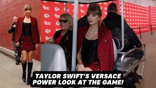 Taylor Swift Stuns in Versace at Chiefs Game Steals the Show Yet Again [upl. by Tadich252]