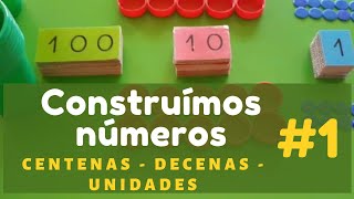 Matemáticas con MATERIALES de casa 🏠 1  Construir🔨 números CENTENAS DECENAS UNIDADES FACIL ✅ [upl. by Nolur872]