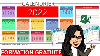 Créer un calendrier annuel sur excel [upl. by Jessamine]