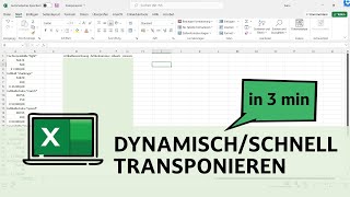 dynamisch und schnell Zeilen auf verschiedene Spalten transponieren [upl. by Adlin]