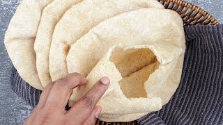 Easy Homemade Lebanese Pita Bread Recipe [upl. by Stroud]