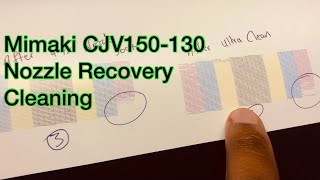 How to  Mimaki CJV150  Nozzle Recovery  Cleaning [upl. by Nollahs728]