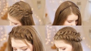 5 Headband Braids  Back to School Hairstyles [upl. by Sidky]