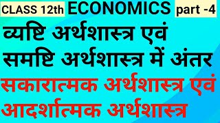 व्यष्टि अर्थशास्त्र एवं समष्टि अर्थशास्त्र मेंअंतर सकारात्मक अर्थशास्त्र एवं आदर्शात्मक अर्थशास्त्र [upl. by Htenek]