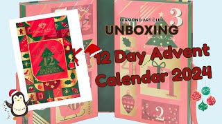 SPOILERS  Unboxing Diamond Art Club  2024 Advent Calendar [upl. by Piegari733]