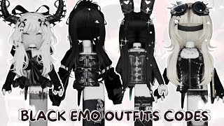 Black Emo Outfits IdeasOutfits Codes w Links Roblox berry Avenue outfit codes PT 2 [upl. by Batty]