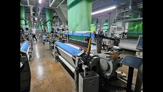 16 pcs ITEMA R9500 Jacquard Weaving Machines [upl. by Aloisius360]