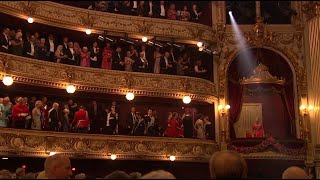 Queen Margrethe II of Denmark  50 years on the throne  Golden jubilee at the Royal Danish Theatre [upl. by Fu80]