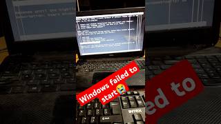 Windows failed to start  how to fix windows error  dump error  fetal error windows shorts win [upl. by Ahsemik]