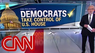 Democrats take control of House CNN projects  Midterm elections [upl. by Grossman]